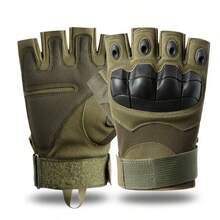 Half Finger Tactical Gloves, Outdoor Cycling Gloves, Sports Protective Cycling Gloves - 軍綠色 - 查看 5