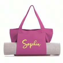 Personalised Large Name Organic Yoga Tote Bag, Script Font, Custom Yoga Bag, Yoga Mat Bag, Pilates Bag, Meditation Bag,Tote Bag,Monogram Bag,Monogram Tote,Personalise Tote,Personalised Bag,Personalized Bag,Personalised Tote,Gift For Her,Yoga Bag,Monogram Yoga Bag,Custom Yoga Bag,Yoga Tote Bag,Personalised Yoga - Multicolor - View 15