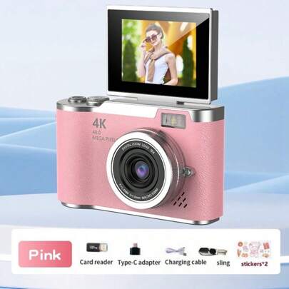 18-fach optischer Zoom Kompakt-Digitalkamera mit 48MP Autofokus, 4K Video, Gesichtserkennung, 2,4" Klappdisplay, wiederaufladbarer Akku