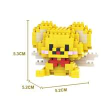 6cm高史迪仔樱花颗粒积木拼装玩具迷你桌面摆件房间装饰动漫卡通卡哇伊节日礼物生日礼物 - 彩色 - 查看 6