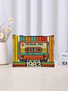 复古磁带印花化妆包 - 采用轻质涤纶面料，拉链封口，适合收纳化妆品和洗漱用品。充满活力的80/90年代怀旧设计，是女性理想的化妆/洗漱包、学生应急包或圣诞礼物之选。 - 彩色 - 查看 5