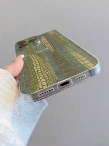 1 件创意鳄鱼纹理字母图案透明柔软 TPU 防震防刮防指纹手机壳，相机镜头保护适用于 Apple、Nothing、Pixel、INFINIX、Redmi - 彩色 - 查看 7