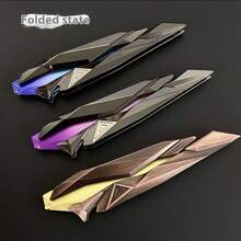 1 件无畏契约奇点，Valorant 商品模型，全 ABS 塑料，可折叠，酷炫减压坐立不安玩具，适合成人，完美的生日、节日、万圣节、圣诞节礼物，有蓝色和紫色可选