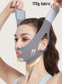 1Pc Women's Gray/Pink Day/Night Bandage Mask For Everyday Wear. This Seamless V-Shaped Sleep Mask Is Perfect For Use Both While Sleeping And Relaxing At Home. You Can Wear It While Watching TV, Working Out Or Having Fun.