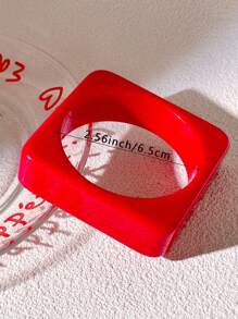 1pc Oversized Red Fashionable Bracelet, Suitable For Women's Daily Wear And Gift (Size Deviation 3mm/0.11 Is Normal)