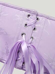 Purple Printed Fashionable Waist Cincher For Women, Versatile Waist Trainer