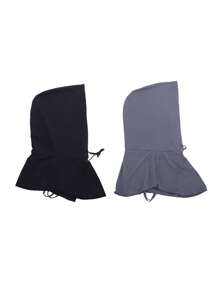 1/2 Peças Balaclava Unissex de Seda de Gelo, Sensação Refrescante, Máscara Facial Completa Respirável, Proteção Solar, Chapéu Protetor Respirável e Elástico, Gola Tubular para Pesca, Surfe e Esqui