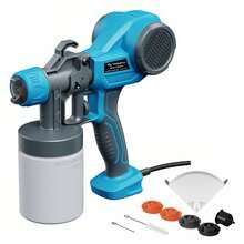 Tilswall färgsprutsystem, färgsprutpistol med 4 munstycken och 3 sprutmönster, 700 ml, justerbart färgflöde, elektrisk sprutpistol för staket, skåp, väggar, tak, möbler - EU C typkontakt (220-240V) - Visa 8