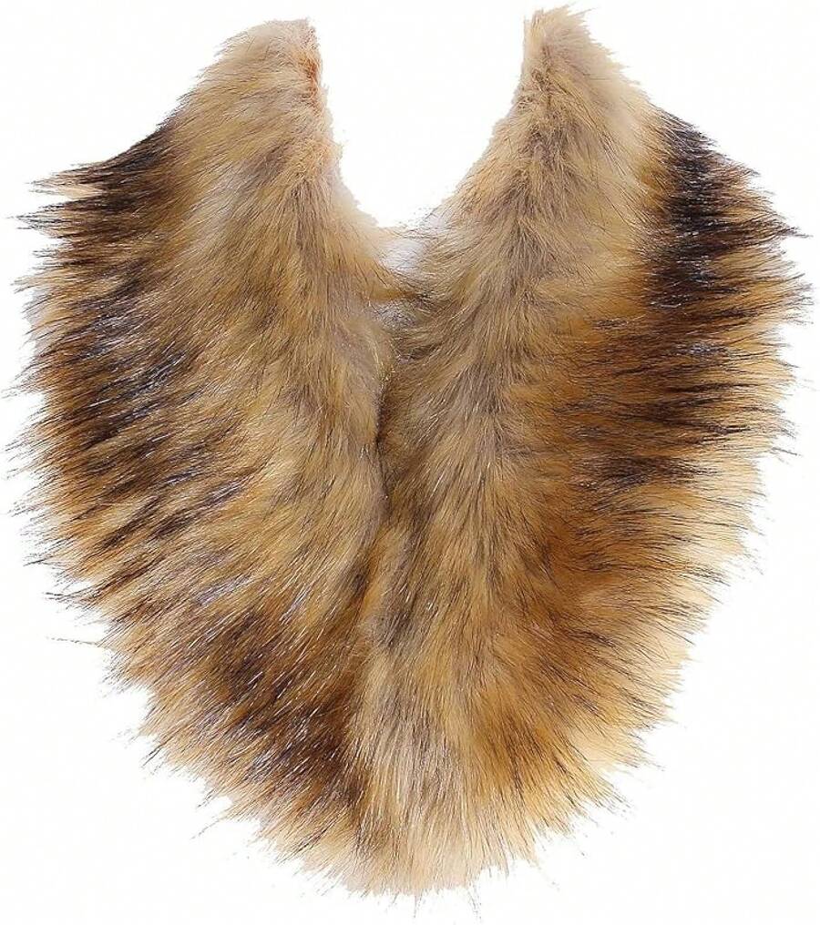 Young Faux Fur Collar Women's Neck Warmer Scarf Wrap - 自然 - 查看 1