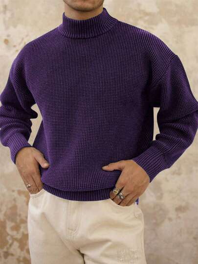 男士美式复古半高领长袖卫衣/适合秋冬/日常休闲