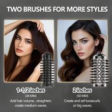 4 In 1 Rotating Hot Air Comb, One Step To Create Tousled Hairstyle, Hair Dryer And Styler, Curling Comb, Straightening Comb, 360°Automatic Rotating, 2 Interchangeable Combs, Ceramic Coating Makes Hair Soft And Shiny, Suitable For All Hair Types, Creates Vibrant And Stylish Curls And Silky Hair, Holiday Gift! - EU F Type Plug(220-240V) - View 8