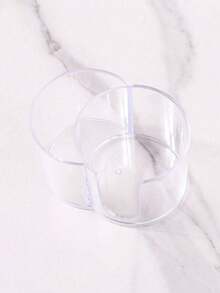 1Pc Clear Swab Dispenser Holder, Bathroom Container 3 Section Swab And Makeup Pad Holder, Dressing Table Organizer For Swabs, Pads, Dental Floss - Multicolor - View 10