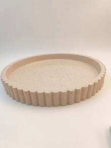 1 Stück klassischer runder dekorativer Tablett aus Marmor-Harz Pulver, modisches Akzenttablett für Couchtische, Regale und Konsolen Dekoration, perfekt für Innen- und Außen Dekorationen, Küchendekorative Schale, Wohndekorations Tablett, Obstschale