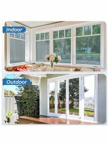 单向透视隐私窗膜，100% 防紫外线，遮光隔热，保护隐私，防止偷窥，家用玻璃窗膜，适用于家庭、办公室、厨房及其他房间装饰，墙贴 - 銀色 - 查看 5