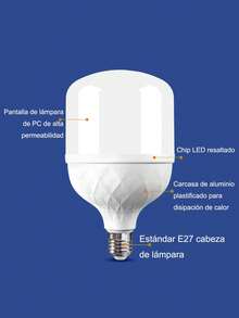 10 Piezas Foco Led de 5W, 10W,  15W,  20W,  30W,  40W, 50W,  60W, Iluminación del Hogar, Mejora de Iluminación, Iluminación para Interiores, Alumbra Interiores y Exteriores - 10 piezas - Ver 10