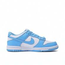 Nike Giày thể thao Dunk Low GS UNC 2021 dành cho học sinh tiểu học da trơn màu xanh trắng thoáng khí CW1590-103 - Đại học Xanh - Xem 2