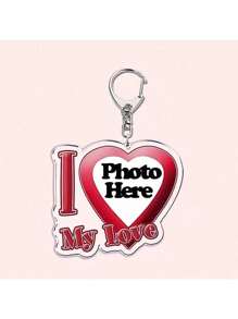 定制钥匙扣，情侣钥匙扣，情人节礼物，送给男朋友/女朋友的定制“我爱我的男朋友/女朋友”钥匙扣，送给他/她的定制钥匙扣和配饰，夏末，色彩缤纷，可爱，萌，有趣，卡哇伊，Y2K，时尚，男女皆宜，休闲，定制，个性化，独特，送给他的理想礼物，送给她的理想礼物，她，男朋友，女朋友，家人，朋友