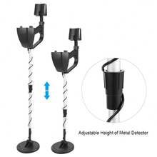 Detector de Metales Ajustable de Alta Sensibilidad con esfera resistente al agua, Detector de Metales Md 4030 Detectores de Metales Profesionales Detectores de Oro Cazadores de Tesoros Rastreadores para Profesionales y Aficionados al Bricolaje - Altura y longitud ajustables, se puede conectar a auriculares - Negro - Ver 11