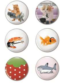 Funny Pattern Badge Brooch, Women's Pin, Lapel Pin, Bag Pendant, Fashion Accessory, Interesting Gift For Friends, Family, Teachers, And Classmates - Multicolor - View 1