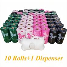 300pcs Thick Dog Poop Bags With Bone Dispenser And Storage Box, Leak-Proof Durable Large Capacity Pet Waste Bags, Stylish Pattern Design, Convenient Cleaning Supplies, Perfect Holiday/Birthday Gift - Multicolor - View 13