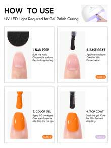 40PCS Gel Nail Polish Kit Glitter Green Pink Gel Polish Kit Base Top Coat & Silver Golden Glitter Top Coat Set For Women Gel Polish Set Manicure Salon Gift Nail Art DIY Kit - Fruit Candy - 查看 8