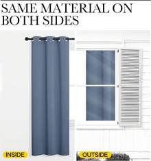 Patio Door Curtain Sound Blocking, Bedroom Privacy Room Divider Curtain Screen Partitions, Thermal Insulated Blackout Closet Sliding Door Curtain (1 Panel, 8.3ft Wide By 7ft Long, Gray) - 石藍 - 查看 5