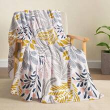 1pc Leaf Pattern Throw Blanket, Soft & Warm Plush Blanket For Home Decor, Living Room, Sofa, Nap, Lounge Chair, And Bedroom,Fall Decor,Autumn Decor,Room Decor - Multicolor - View 6