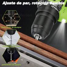 Taladro Atornillador Eléctrico Inalámbrico Sin Escobillas - Verde - Ver 8
