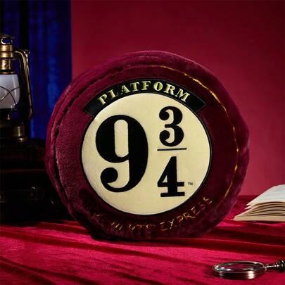  MINISO Harry Potter Series No.16 Platform 9 3/4 Round Back Cushion, Classic Platform Logo, Soft Plush Material, Comfortable Leaning Experience, Essential For Relaxing In The Living Room And Bedroom, Suitable As A Birthday Gift Or Holiday Gift (1PC)