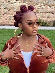 1 副男女款休闲方形无框时尚眼镜，适合日常装饰、海滩、节日派对拍照道具，适合夏季海滩度假、户外、旅行 - 無色 - 查看 5