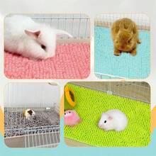 1pc Washable Guinea Pig Pad, Rabbit Cage Liner, Guinea Pig Fleece Mat, Reusable Bedding Pee Pad, Suitable For Small Animals, Rabbits - Multicolor - View 3