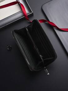 Men's Wallet, Fashion Large Capacity Multi-Card Slots Casual Phone Pouch Coin Purse Handbag Wristlet Wallet Gifts For Men Cowboy Christmas Gifts Vintage Black Purse Card Holder New Year Gift Valentine'S Day