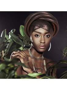 女士夸张非洲头巾交叉帽檐立体造型高档宴会头饰 - 彩色 - 查看 5