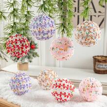 4 piezas Adornos de bolas de Navidad, Bolas de Navidad únicas con lentejuelas, Decoraciones de árbol de Navidad, Regalos de Navidad, Adecuado para Navidad, Acción de Gracias, Decoración de árbol de Navidad, Exhibición de ventana de hotel, Decoración de escenas festivas, Perfecto para Navidad, Ideal para la decoración del hogar en Acción de Gracias, Decoraciones navideñas, Decoración de habitación de invierno