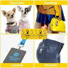 20/30pcs Rotatable Key Rings Hooks, D-Ring Key Chain Hooks, D-Ring Clip Hanging Cords Hardware, Suitable For Making Key Chains, Bag Charms, Lanyard Hardware, DIY Crafts, Suitable For DIY Holiday Party Gifts, Back To School Gifts, Halloween, Christmas - One Size - View 8