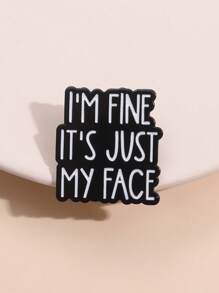 1pc English Quote Brooch Pin, Clothing Backpack Decor Accessory Pin, Suitable For Men And Women Everyday Wear - Letter - View 1