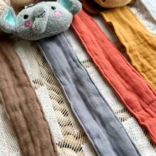 1pc Cartoon Animal Pacifier Clip, Fabric Lion, Tiger, Fox Pacifier Chain 2-In-1 Anti-Lost Lanyard