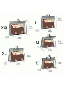 1pc Clear Handbag Storage Organizer Dust Cover Bags, 5 Sizes Transparent Purse Protector Storage Bag With Zipper And Handle For Closet Shelf - Dustproof & Moistureproof, Gender Reveal Party, Perfect For Birthdays, Weddings, Parties, The Perfect Gift For Colleagues, Friends, And Family, Back To School - Transparent - View 5