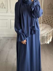 1pc Hijab Nida Fabric, Skin-Friendly & Breathable, Suitable For Women To Wear Casually In Any Occasion, Abaya