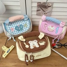 1 chiếc - Hộp bút nữ in hình hoạt hình dung tích lớn, túi đựng văn phòng phẩm đa năng dung tích lớn, có thể dùng làm túi đựng văn phòng phẩm cho bé gái, hộp bút cho học sinh tiểu học/trung học, hộp đựng đồ dùng văn phòng phẩm hoặc túi đựng đồ dùng học tập cho sinh viên đại học. - Nhiều màu - Xem 6