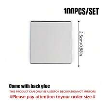 OUTANA 100片工艺镜套装包含三角形、正方形、圆形、水钻形、水滴形、心形等多种形状，可用于家居装饰，适合DIY马赛克创作，可拼贴成壁画、装饰品、房间装饰；也可用于装饰迪斯科球，点亮派对氛围，打造墙面装饰，还可用于厨房、客厅装饰。 - 彩色 - 查看 18