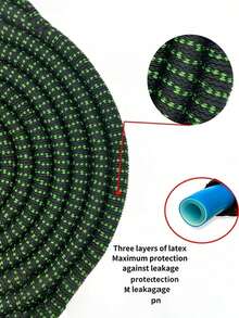 5pcs Expandable Garden Hose With 8-Pattern Spray Nozzle, Metal Connectors, Home Cleaning Car Washing Irrigation Supplies - Dark Green - View 2