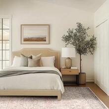 1Pc Large Modern Area Rugs For Living Room, Soft  Boho Washable Indoor Carpet, Low Pile Lightweight Large Print For Bedroom, Dining Room, Playroom, Office, Pink, Low Pile Carpet - Kiểu 1 - Xem 2