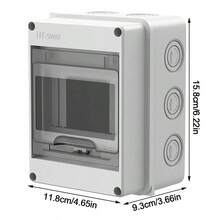 5 Way Waterproof Garage Shed Camper Van Caravan Consumer Unit Fuse Box - White - View 4