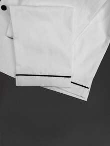 Men's White Simple & Formal Chef Jacket, Hidden Button Design, Essential For Professional Chefs - White - View 8