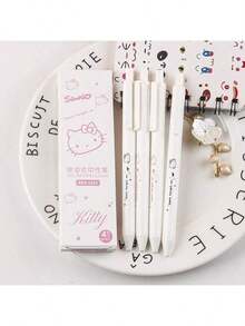 Sanrio 6pcs Sets Hello Kitty & Kuromi & Melody & Cinnamoroll & Pochaccos & Pompompurin Cute Pen- Black Ink, Stylish Ballpoint Pen With Colorful Anime Pattern - Durable & Smooth Writing For Office & School - Perfect Gift For Fans Back To School Supplies School Essentials Utiles Eses Bonitos Stationery Supplies Gifts For Christmas Merry Christmas Christmas Trees Christmas Lights & Halloween