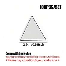 OUTANA 100片工艺镜套装包含三角形、正方形、圆形、水钻形、水滴形、心形等多种形状，可用于家居装饰，适合DIY马赛克创作，可拼贴成壁画、装饰品、房间装饰；也可用于装饰迪斯科球，点亮派对氛围，打造墙面装饰，还可用于厨房、客厅装饰。 - 彩色 - 查看 16