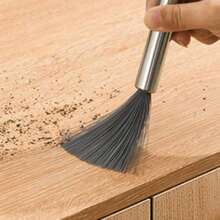 1pc Stainless Steel Long Handle Hanging Cleaning Brush - Durable, No Power Needed, Suitable For Living Room, Bedroom, Bathroom, Kitchen And Furniture, Light Blue Design With Metal Bristles, Ceiling Fan Cleaner | Ergonomic Handle | No Power Required, Scrubbing Brush For Cleaning