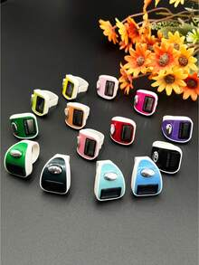 Contador de anillos portátil, contador de dedos electrónico, mini contador, contador de color de caramelo de dos tonos, adecuado para deportes al aire otros usuarios, ligero y portátil, escenarios de uso versátiles, aplicable para recitación, conteo de oraciones / 1 cuerda/12 cuerdas de cuentas de oración islámicas, 99 cuentas de perlas de vidrio falso, adecuado para pulseras de oración y alabanza árabe, estilo con borla, se puede usar para el recuento de recitación de oraciones, uso diario y decoración - Multicolor - Ver 3