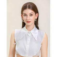 Chiffon False Collar Half Shirt Fake Dickie Sharp Point Office Suit Decorative Collar - 最初的 - 查看 4